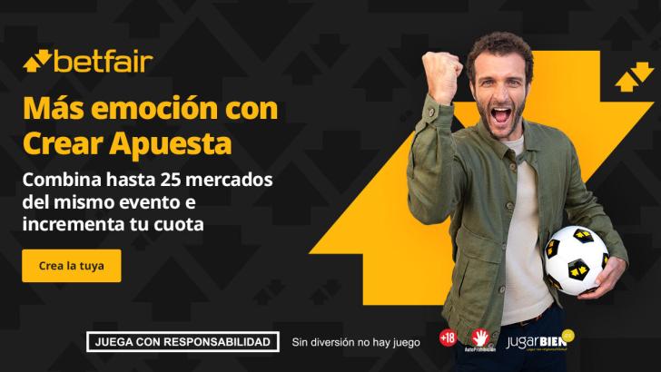España F vs. Inglaterra F: Crear Apuesta de Betfair a cuota 20.0 